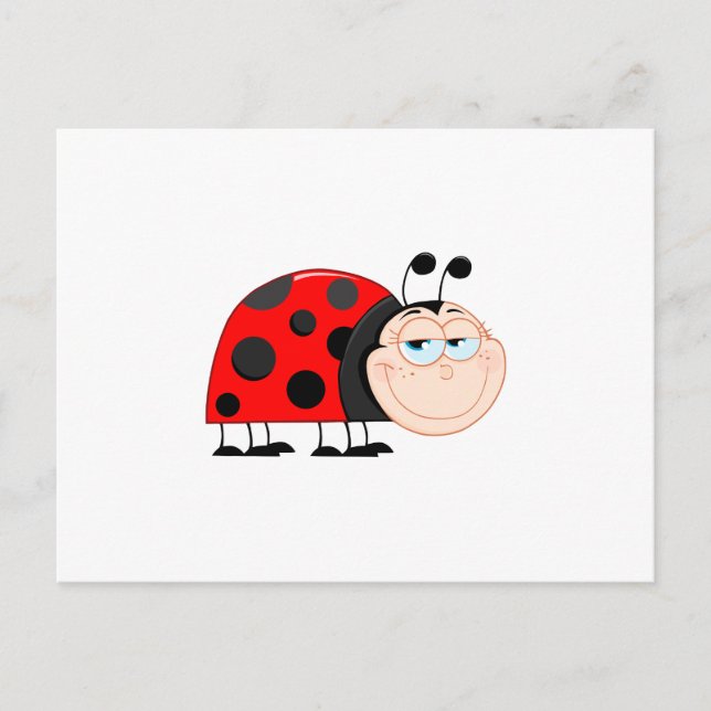 Carte Postale Ladybug Ladybugs Bugs Bugs Funny Insect mignon sou (Devant)