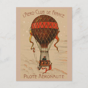 Carte Postale L'Aero Club de France Hot Air Balloon