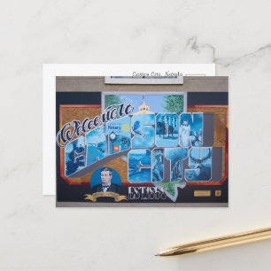 Carte Postale L'Affiche de bienvenue de Carson City, Nevada