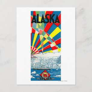 Carte Postale L'affiche de la compagnie maritime Alaska Line