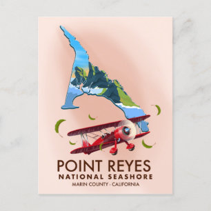 Carte Postale l'affiche de voyage de point reyes national seasho