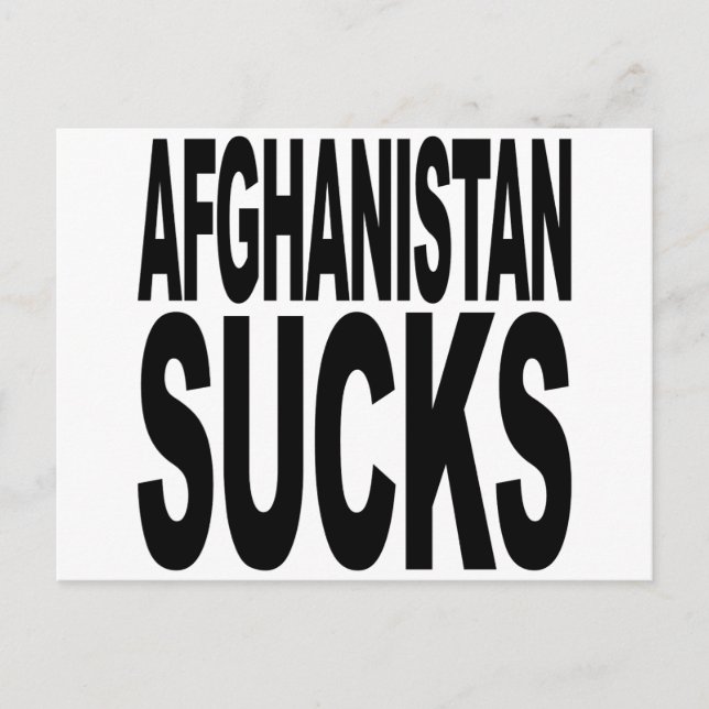 Carte Postale L'Afghanistan craint (Devant)