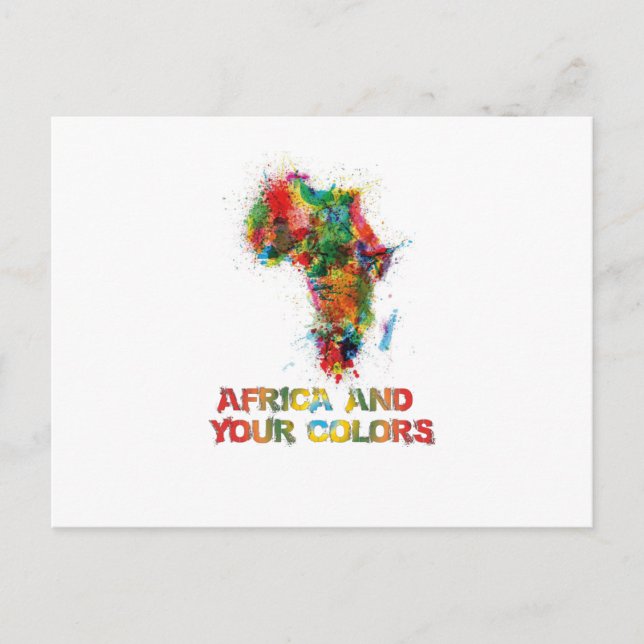 Carte Postale L'Afrique et vos couleurs (Devant)