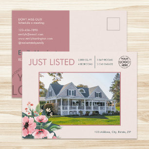 Carte Postale L'agent immobilier Rose de Blush Bloom vient d'êtr