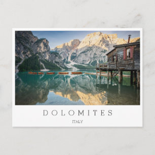 Carte Postale Lago di Braies dans les Dolomites en italie
