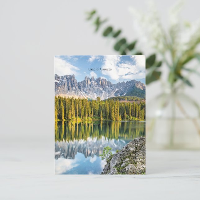 Carte Postale Lago di Carezza, Italie, (Debout devant)