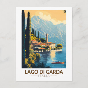 Carte Postale Lago di Garda Italie Voyage Art Rétro