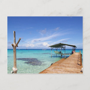 Carte Postale Lagon Bleu aux Tuamotus, Polynésie française
