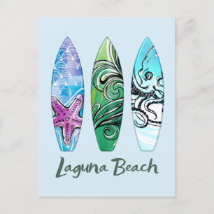 Carte Postale Laguna Beach California Surboards