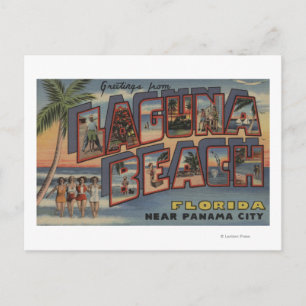 Carte Postale Laguna Beach, Floride - Scènes aux grandes lettres