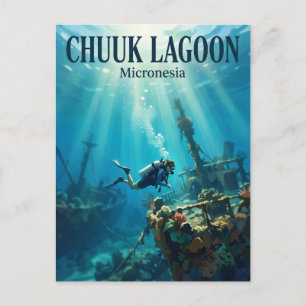Carte Postale Lagune de Chuuk Micronésie