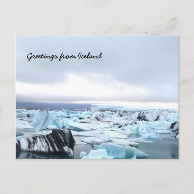 Carte Postale Lagune des glaciers islandais (Devant)