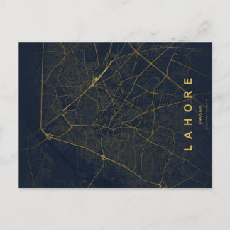 Carte Postale Lahore Pakistan Map Minimal