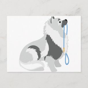 Carte Postale Laisse Keeshond
