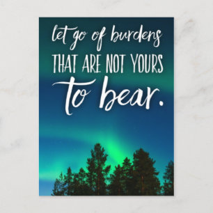 Carte Postale Laisser aller les charges Citation motivationnelle