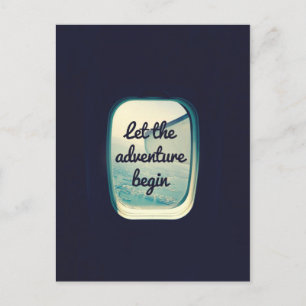 Carte Postale Laisser Commencer L'Aventure - Citations De Voyage