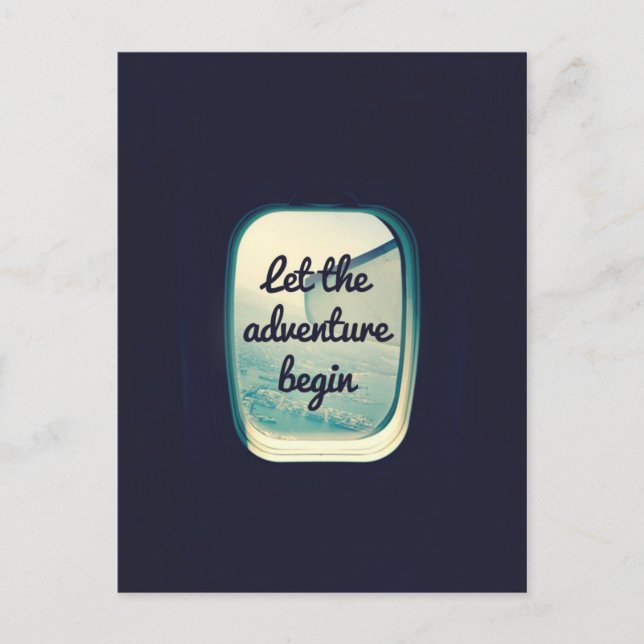 Carte Postale Laisser Commencer L'Aventure - Citations De Voyage (Devant)