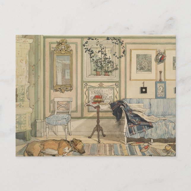 Carte Postale Laisser Dormir Les Chiens Mentir L'Aquarelle Suédo (Devant)