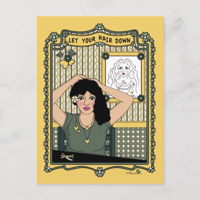 Carte Postale Laisser tomber les cheveux (Devant)