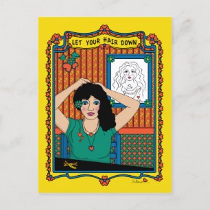 Carte Postale Laisser tomber les cheveux