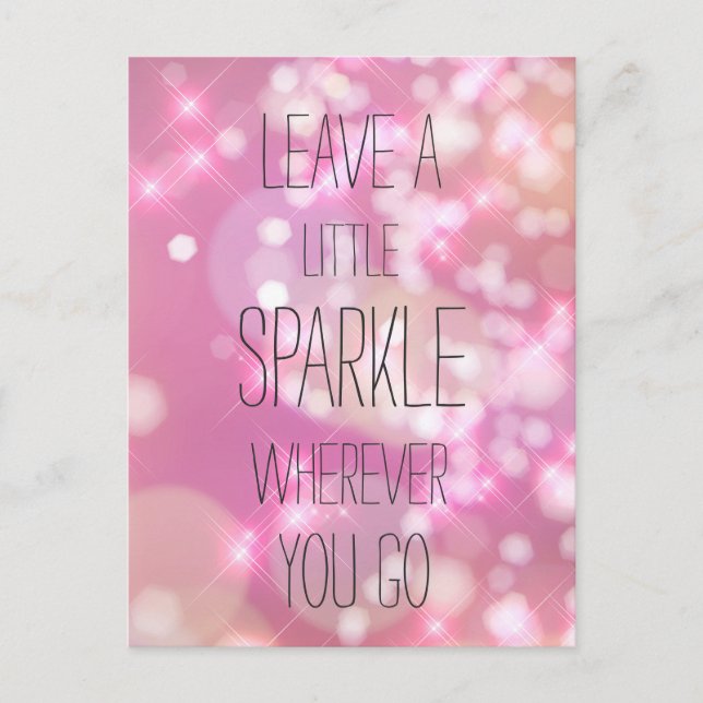 Carte Postale Laisser un peu étinceler - Citation Inspirationnel (Devant)