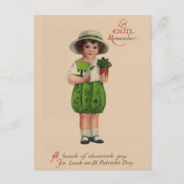 Carte Postale Laissez Erin se souvenir de la Saint Patrick Vinta (Devant)