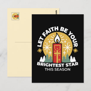 Carte Postale Laissez Faith être votre plus brillant Star Candle