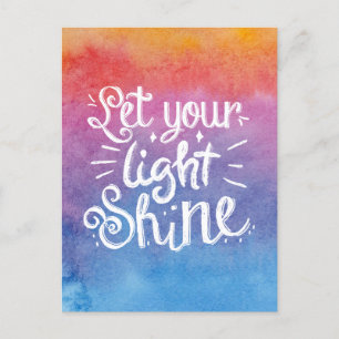 Carte Postale Laissez votre citation brillante - Aquarelle