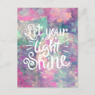 Carte Postale Laissez votre citation brillante - Aquarelle Abstr