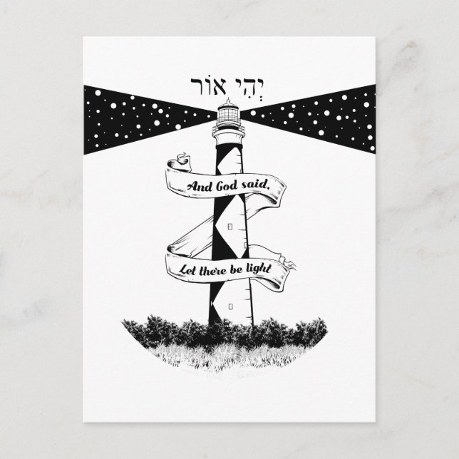 Carte Postale LAISSEZ-Y UN phare LÉGER (Devant)