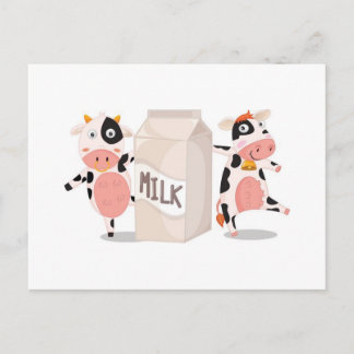 Carte Postale Lait