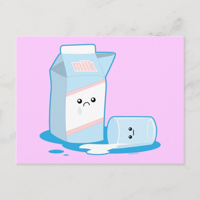 Carte Postale Lait déversé (Devant)