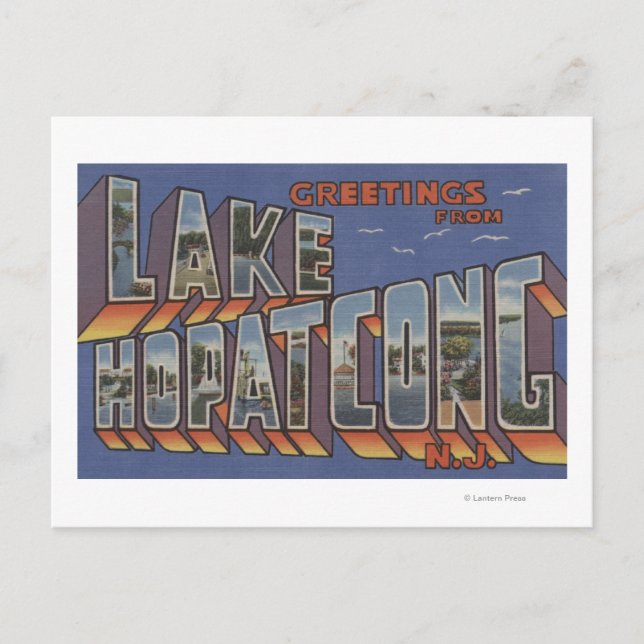 Carte Postale Lake Hopatcong, New Jersey - Grandes SCÈNES (Devant)