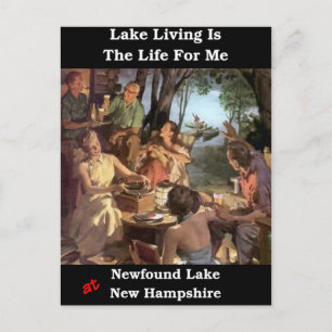 Carte Postale Lake Living est la vie pour moi