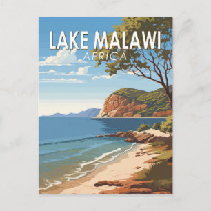 Carte Postale Lake Malawi Afrique Travel Art Vintage