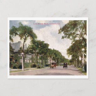 Carte Postale Lake Shore Drive, Chicago 1914 Vintage