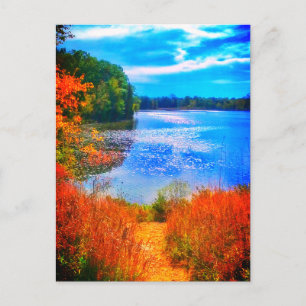 CARTE POSTALE LAKE TRAIL BRILLANT POSTCARD