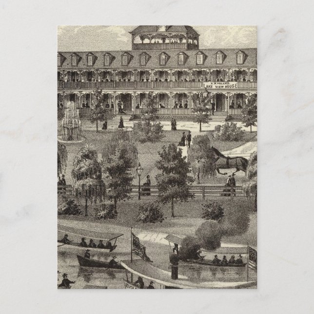 Carte Postale Lake View House à Asbury Park, NJ (Devant)