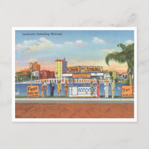 Carte Postale Lakeland Florida Vintage Welcome Station