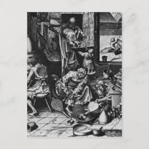 Carte Postale L'alchimiste par Pieter Bruegel l'Ancien