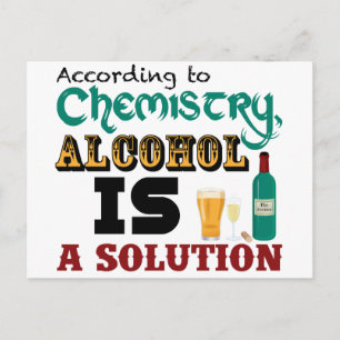 Carte Postale L'alcool est une solution