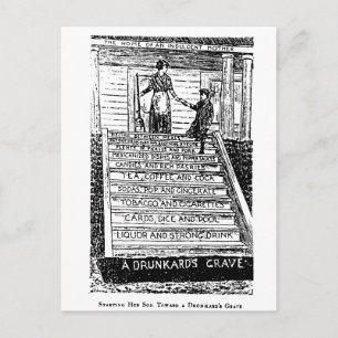 Carte Postale L'alcool ouvre la porte de l'enfer