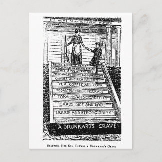 Carte Postale L'alcool ouvre la porte de l'enfer