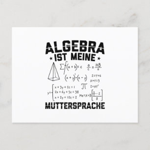 Carte Postale L'algèbre est ma langue maternelle   Cadeau pour l