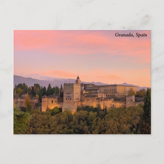 Carte Postale L'Alhambra, Grenade Espagne (Devant)