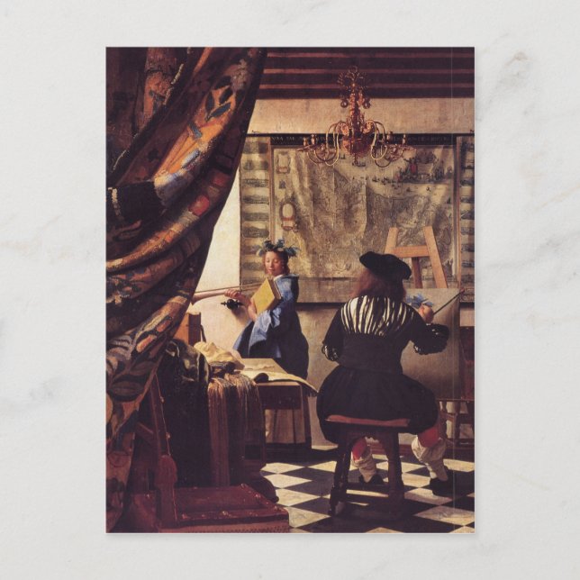 Carte Postale L'Allégorie de la Peinture de Johannes Vermeer (Devant)