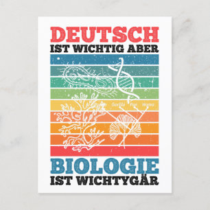 Carte Postale L'Allemand Est Important, Mais La Biologie Est Imp