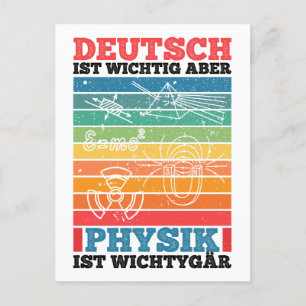 Carte Postale L'Allemand Est Important, Mais La Physique Est Imp