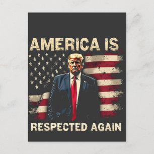 Carte Postale L'Amérique est de nouveau respectée Trump USA 4 ju