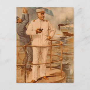 Carte Postale L'amiral George Dewey à Manila Bay